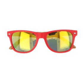 Gafas de sol rojo madera
